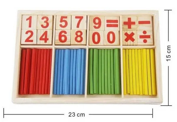 1 шт. Монтессори Деревянные математические числа игровые джойстики обучающая игрушка Головоломка обучающие средства набор материалов