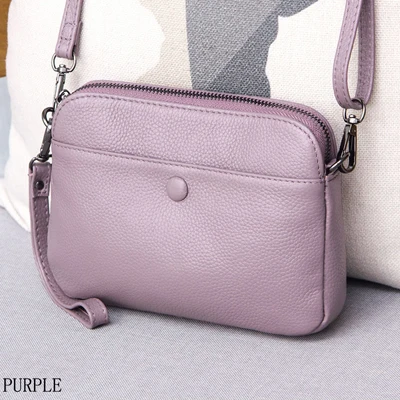 Модная сумка на плечо из натуральной кожи, роскошные сумки, женские сумки, дизайнерские женские маленькие сумки через плечо для женщин, вечерняя сумка-клатч - Цвет: purple