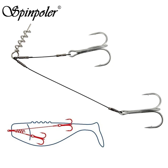 Spinpoler New Fishing Pike Rig Shot Rig Hook With Extra Sharp High