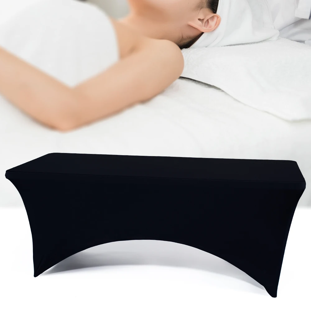 Professional Milk Silk Black Eyelash Bed Cover With Breathable Hole Comfortable Elastic Thick Bed Sheet For Beauty Salon Bed Use