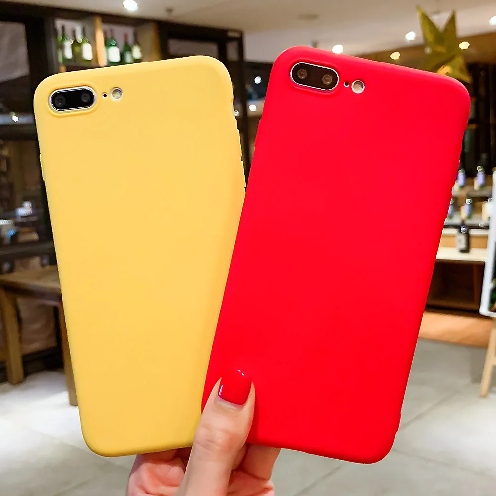 BROEYOUE чехол для iPhone 7 Plus силиконовый ТПУ Xr 6 6S SE 5S матовый роскошный карамельный