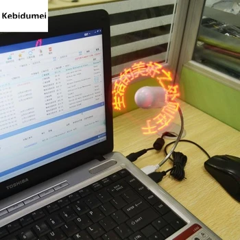 

2016 Hot DIY LED Mini USB Fan Flexible USB Cooling Fan Cooler Programming Messages Characters Greetings For PC Laptop Computer