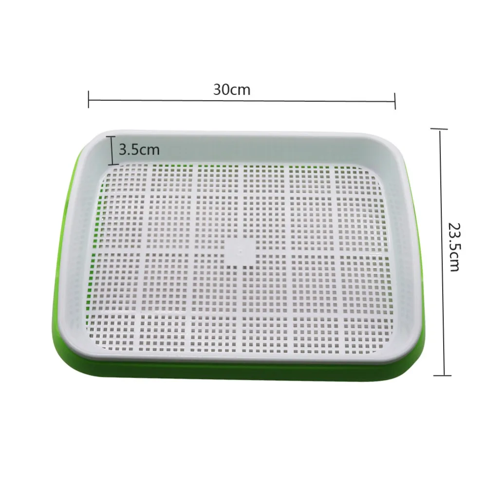 Sprouts Seedling Tray Sprout Plate Vegetables Hydroponics System Grow Nursery Tray Bean Vegetable Seedling Pot 6 Sets