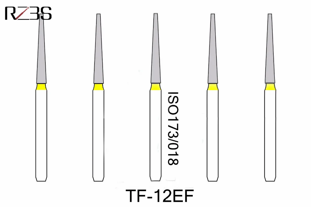 12 шт. стоматологический Алмазный ФГ 1,6 мм плоский конус Бур для NSK Стиль высокоскоростной воздушный турбинный TF-13C, TF-12F, TF-21F, TF-12EF, TF-21EF