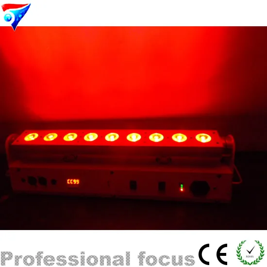 

wireless battery wash lighting 9pcs LED x 18w Rgbwauv 6 in 1 led wash spot light bars moving head wash light 9*18W bars
