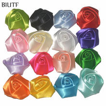 100Pcs/lot Clothing Accessories Classic 3D Rose Bud 4CM Mini Headdress Flower Corsage Free Shipping TH06