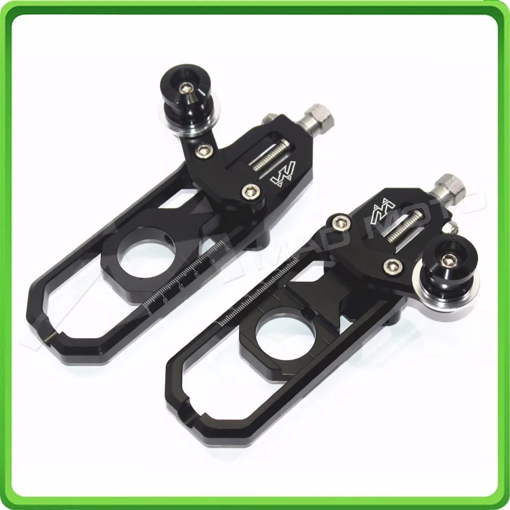 Motorcycle Chain Tensioner Adjuster with spool fit for Suzuki GSXR 600 GSX-R 750 2011 2012 2013 2014 2015 2016 Black (10)