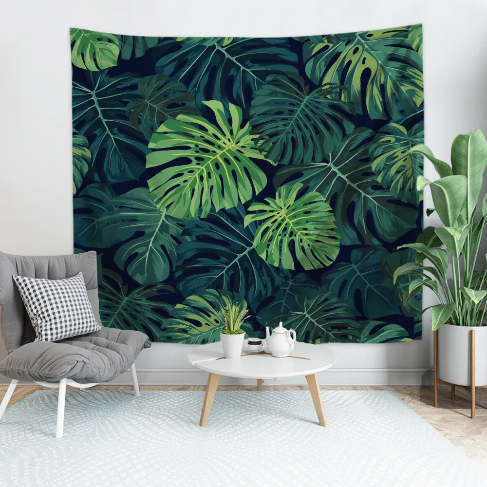 Cilected тропический растительный гобелен настенный полиэстер тонкий Богемия кактус банановый лист печати гобелен пляжное полотенце подушка
