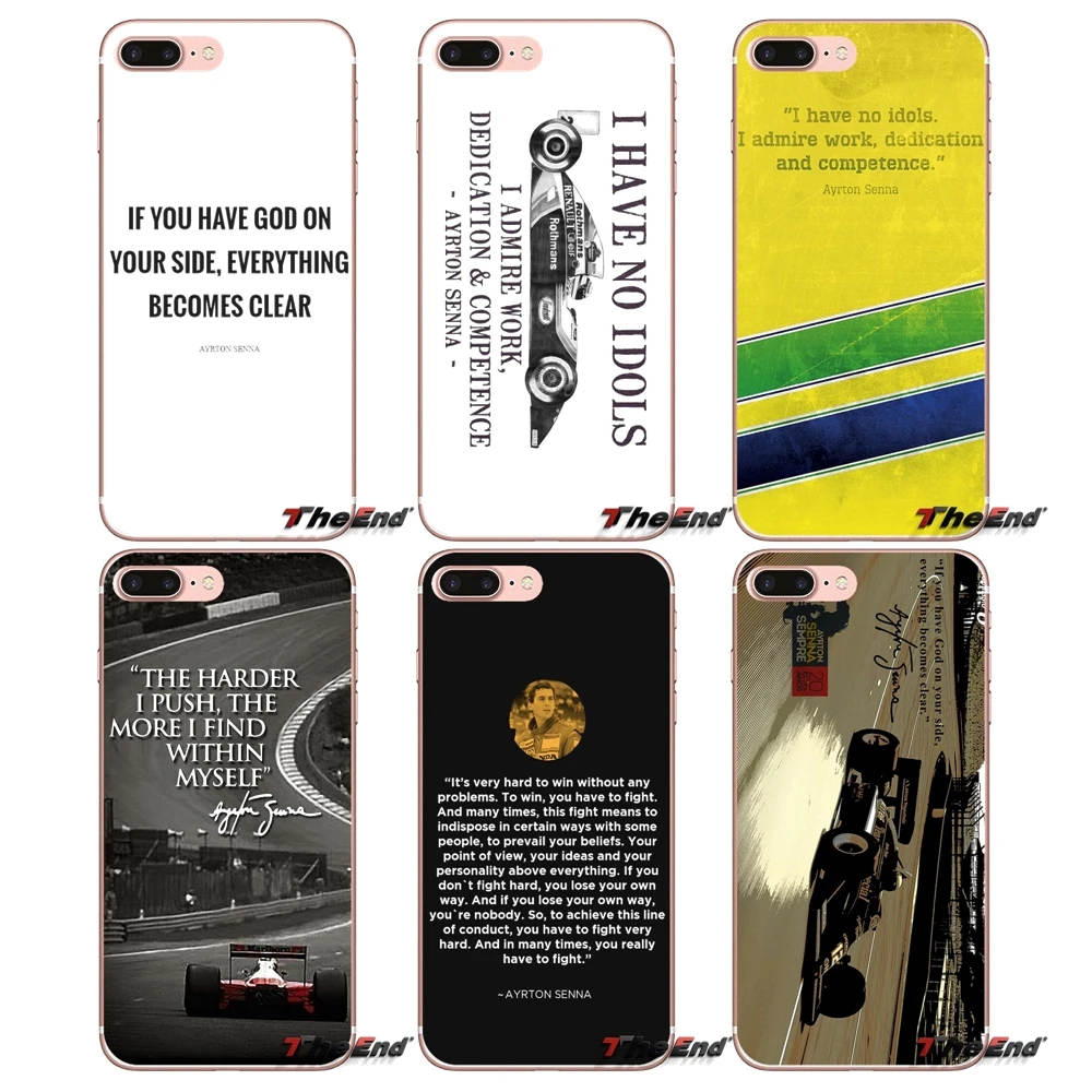 

For Sony Xperia Z Z1 Z2 Z3 Z5 compact M2 M4 M5 E3 T3 XA Aqua LG G4 G5 G3 G2 Mini Ayrton Senna Drive Racing Star quote Case