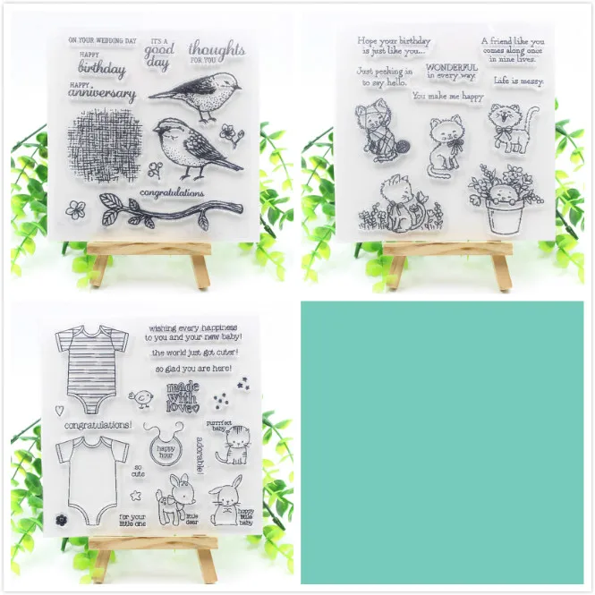 

YPP CRAFT Mixed Transparent Clear Silicone Stamps for DIY Scrapbooking/Card Making/Kids Fun Decoration Supplies
