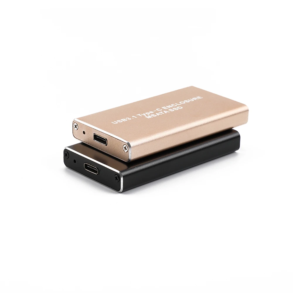 

USB 3.1 Type-C to MSATA 64GB Hard Disk External Solid State Drives 64G HDD Enclosure Case for Mobile Hard Drive Storage Device
