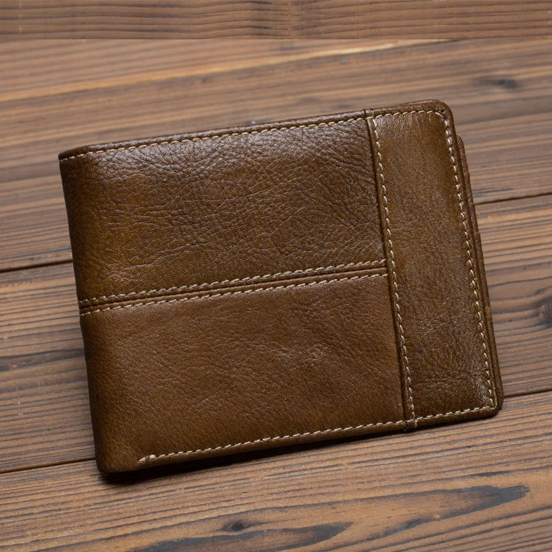Men Genuine Leather Wallet Credit Card Holder Coin Cash Pocket Purse Wallet Bag