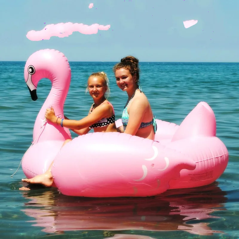 

Flamingo Swan Inflatable mounts mounted on water Floating bed Floating row Adult Unicorn Swimming ring Water bed