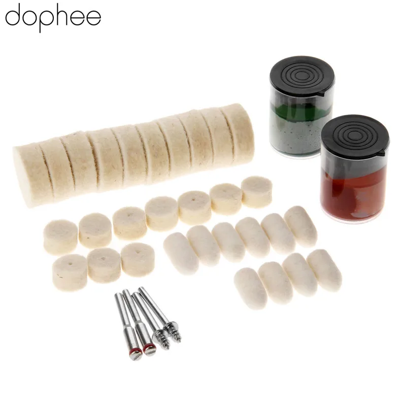 Dopee 36 шт. Dremel аксессуары полировальный коврик мягкий войлок Полировка заусенцев полировка колеса щетки наборы для металла роторные инструменты новые