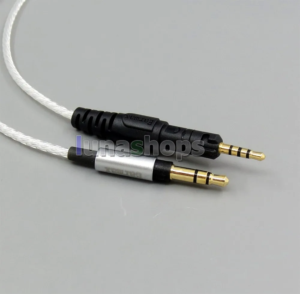 LN005688 Silver Plated Upgrade DIY Custom Cable Cord for Headphone audio tech ATH M40x ATH M50x ATH M70x