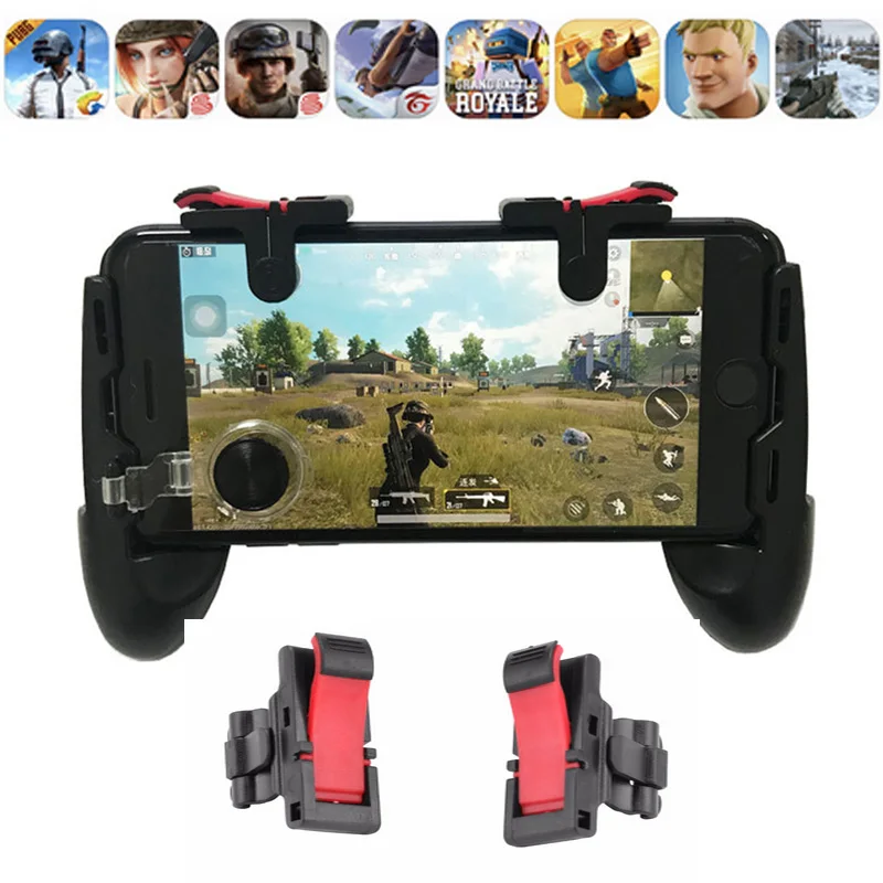 

4 in 1 PUBG Moible Controller Gamepad Free Fire L1 R1 Triggers PUGB Mobile Game Pad Grip L1R1 Joystick for iPhone Android Phone