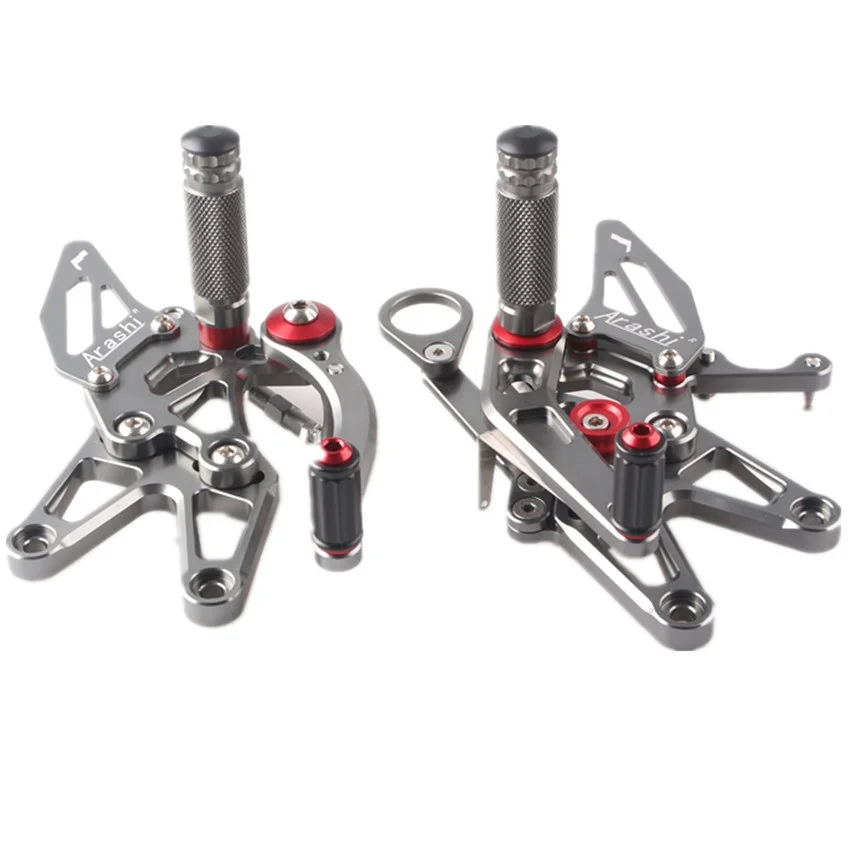 

Gray For BMW S1000RR 2009 2010 2011 2012 2013 2014 Adjustable Rearset Footrest Foot Pegs Pedals