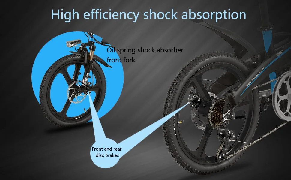 Sale Lankeleisi G660 Electric Bike Folding Bicycle City Ebike 7 Speeds 48V 10AH Battery Road Bike(black blue) 11 Sale Lankeleisi G660 Electric Bike Folding Bicycle City Ebike 7 Speeds 48V 10AH Battery Road Bike(black blue) 11