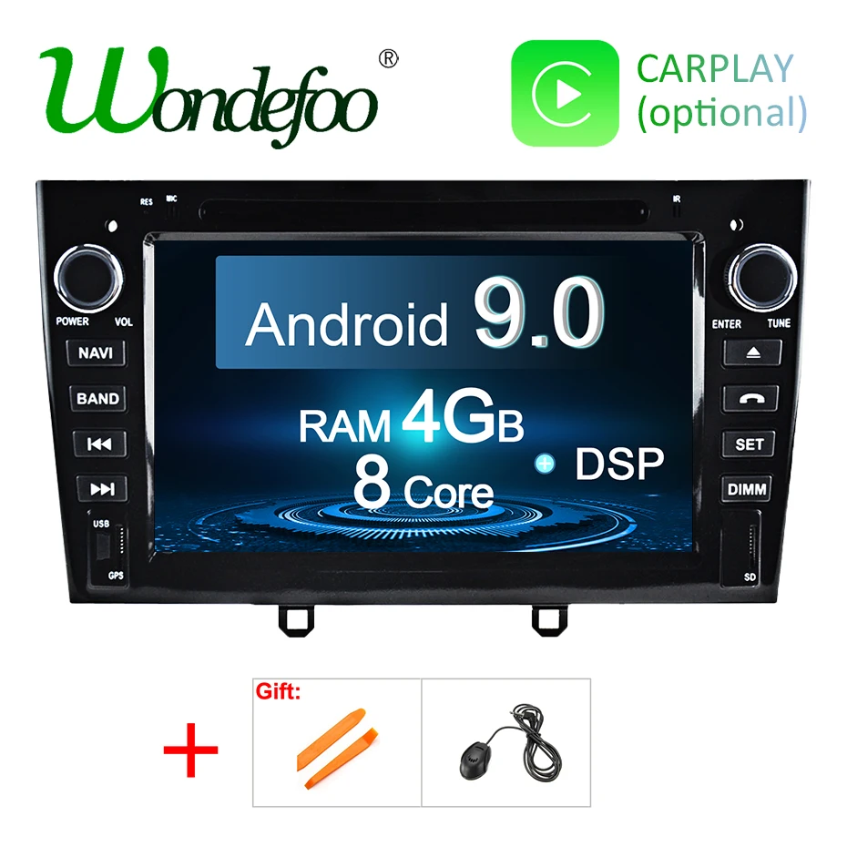 Perfect Android 9.0 DSP AV Output Car GPS for Peugeot 408 308 308SW DVD Player 4G RAM 8 Core Radio Navigation Stereo Multimedia Screen 1