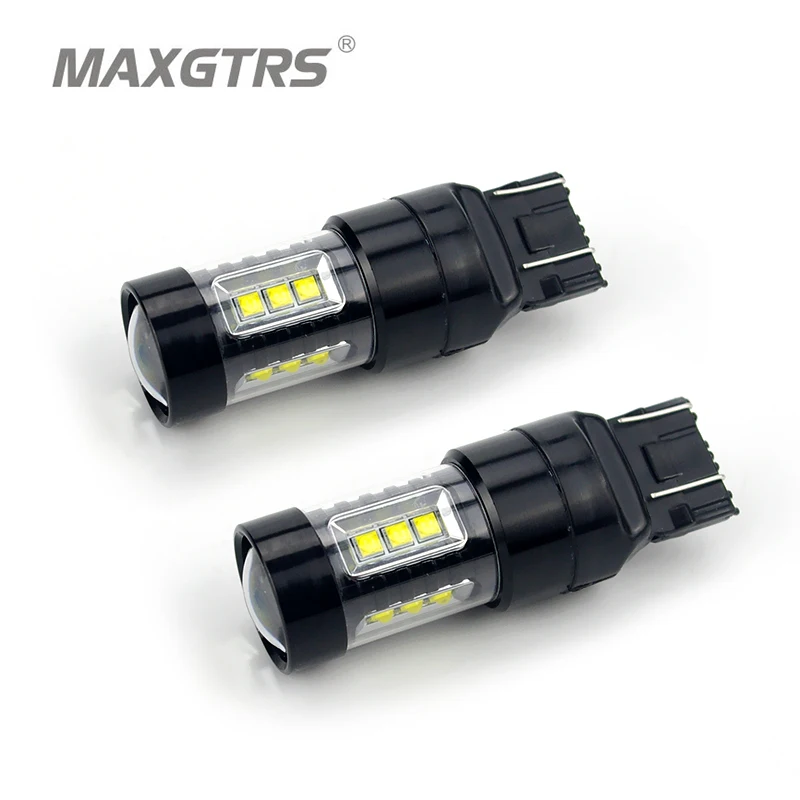 

2x White/Red/Amber T20 7443 W5/21W 80W LED Backup Reverse Tail Turn Signal Light Lamp Cree Chips Car Tail Side Light