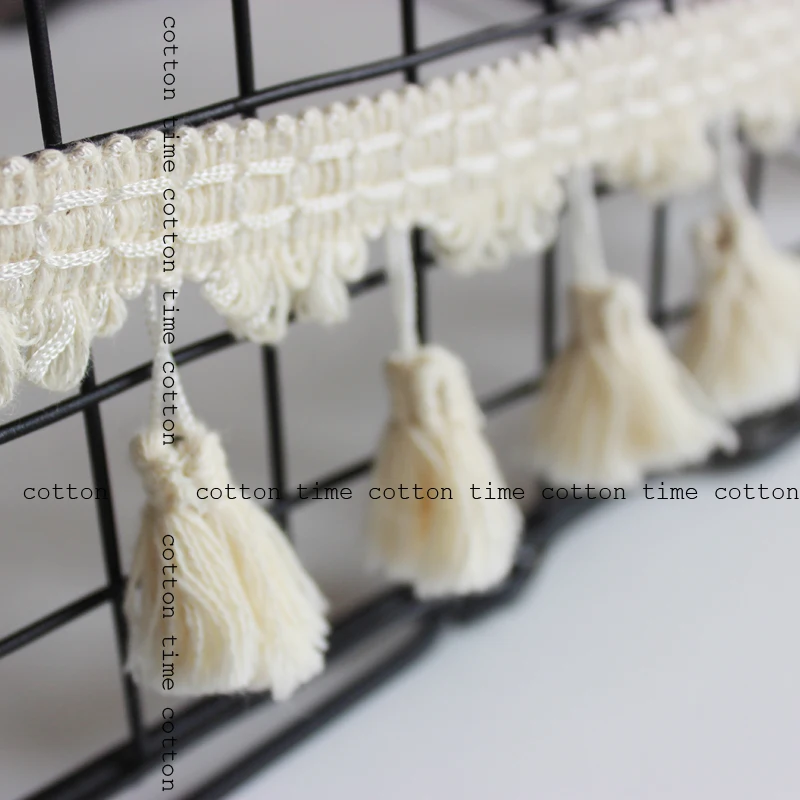 3yards cotton tassel 6cm drop cotton mixed tassel trim big tassel trim