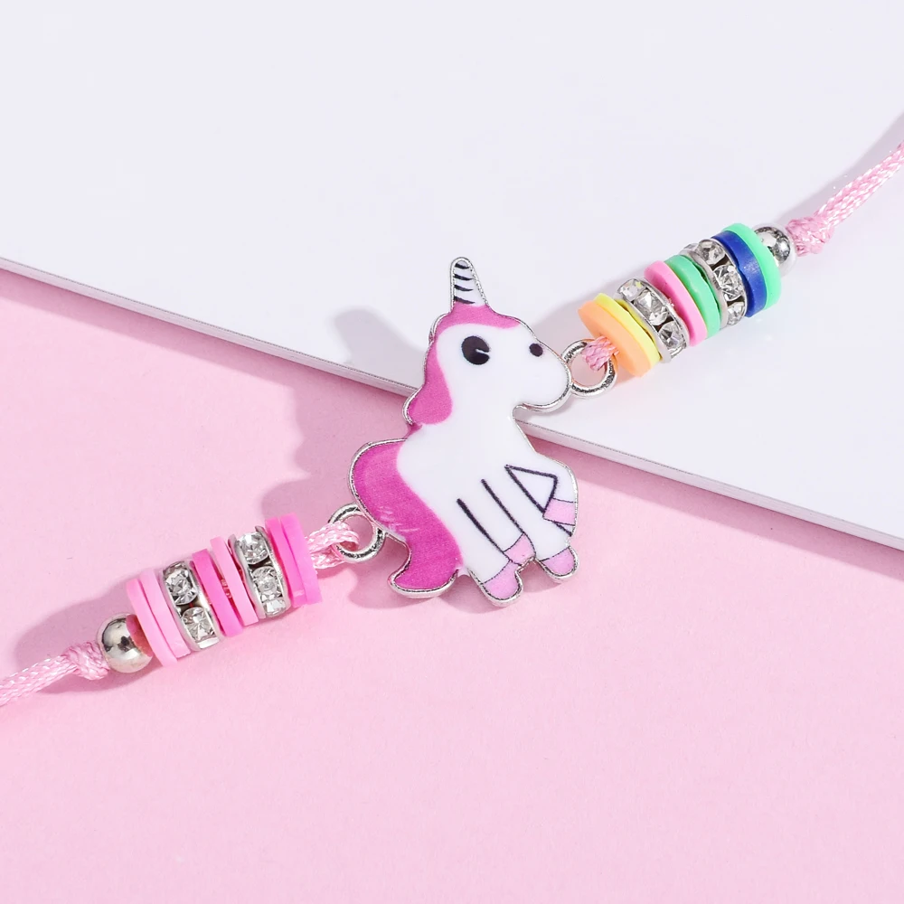 Lovely Pink Adjustable Unicorn Bracelet