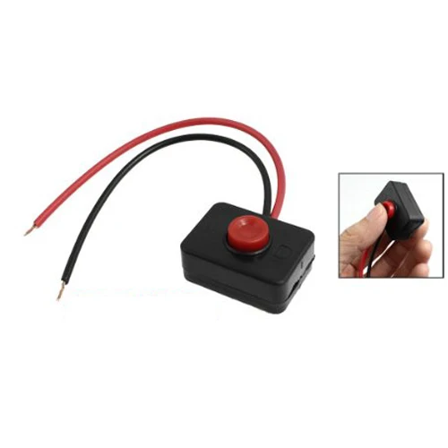 

Promotion! DC 12V 2A Adhesive Base Push Button Action Wired Switch for Car