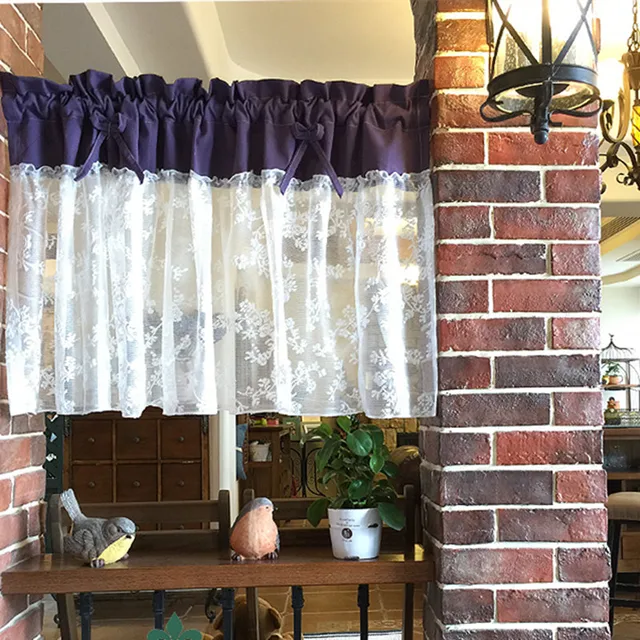 Xyzls Chinese Retro Style Luxury Purple And White Lace Kitchen Xyzls Chinese Retro Style Luxury Purple And White Lace Kitchen Curtains Blinds Cafe Curtain Short Door