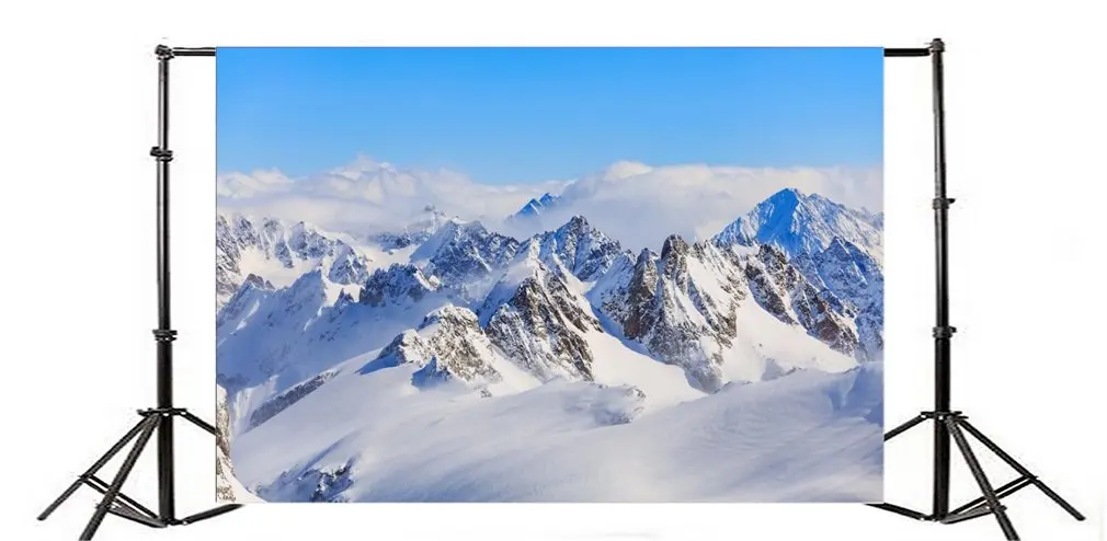 

Photography Backdrop Alps in Switzerland in Wintertime Snow Mountain