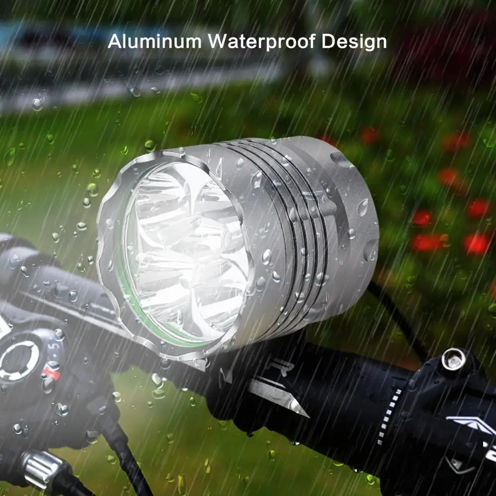 5 x XM-L T6 велосипедный головной светильник 6000 люмен 5 светодиодный велосипедный светильник водонепроницаемый горный велосипед передний светильник налобный фонарь Аксессуары для велосипеда