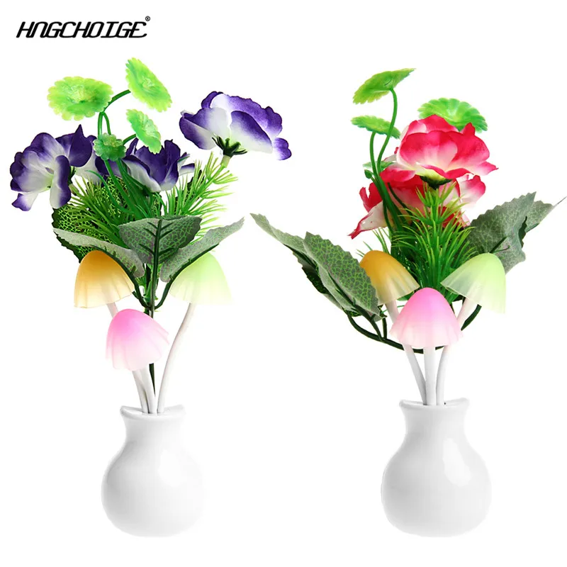 

HNGCHOIGE Sensor Night Light Plum Blossom Flower LED Lamp US Plug 220V Romantic Home Decor LED Night Light