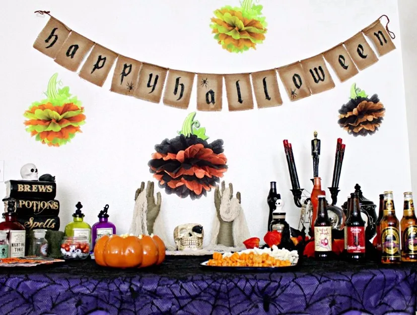 aliexpresscom buy 2pcs pumpkin pom poms halloween decorations for party fluffy large flowers hanging balls paper pompoms halloween decors from reliable - Halloween Pom Poms aliexpresscom buy 2pcs pumpkin pom poms halloween decorations for party fluffy large flowers hanging balls paper pompoms halloween decors from reliable - Halloween Pom Poms