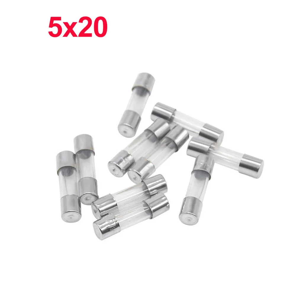 DollaTek 5x20mm Fusibles De Vidrio De Soplado Rápido Fusibles De Tubo De Vidrio De Automóvil De Soplado Rápido Kit De Accesorios Surtidos 0.2A, 0.5A, 1A, 2A, 3A, 5A, 8A, 10A, 15A, 20A