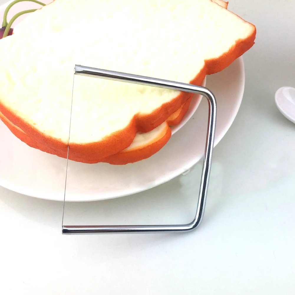 

Wire Type Cheese Cutter Rustproof Kitchen Anti Slip Non-stick Ergonomic Easy Clean Household Craft Small Tools Stainless Steel