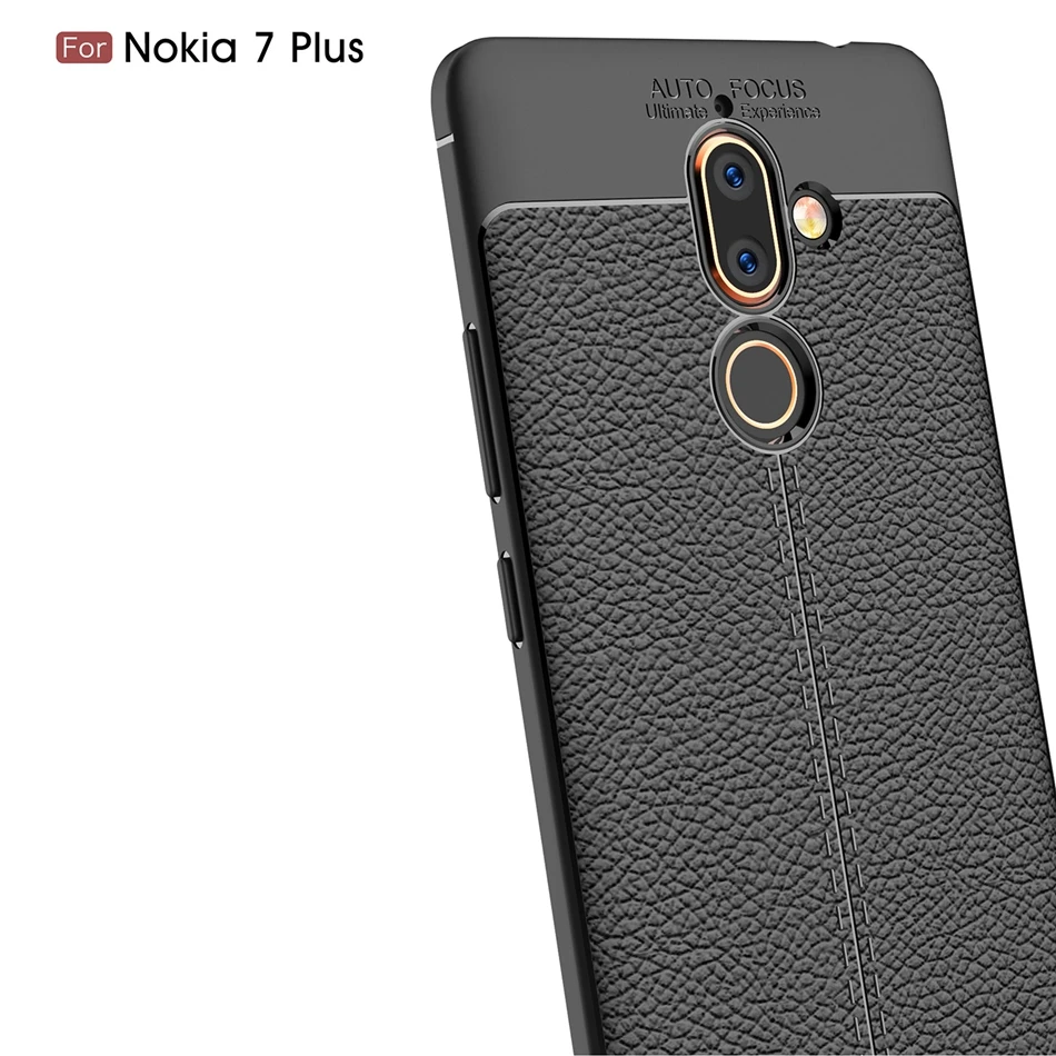 REAOOM Litchi Pattern PU Leathe Case for Nokia 7 Plus Phone Cover for Nokia 5 6 7 8 X6 Business Fitted Case for Nokia Case Coque (3)