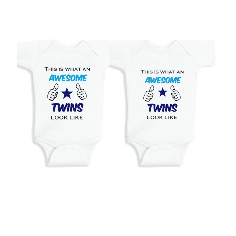 culbutomind Baby Twins It a Boy Body à manches courtes pour bébé