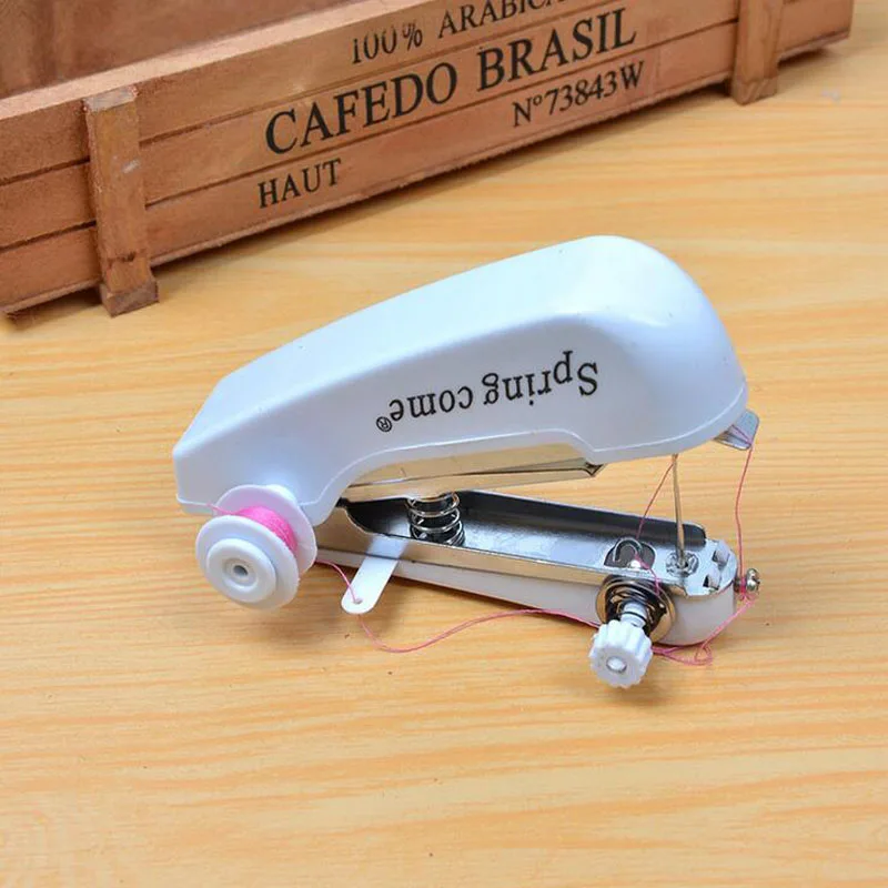 1Pc Plastic Mini Portable Quick Handy Sewing Embroidery Machine Home