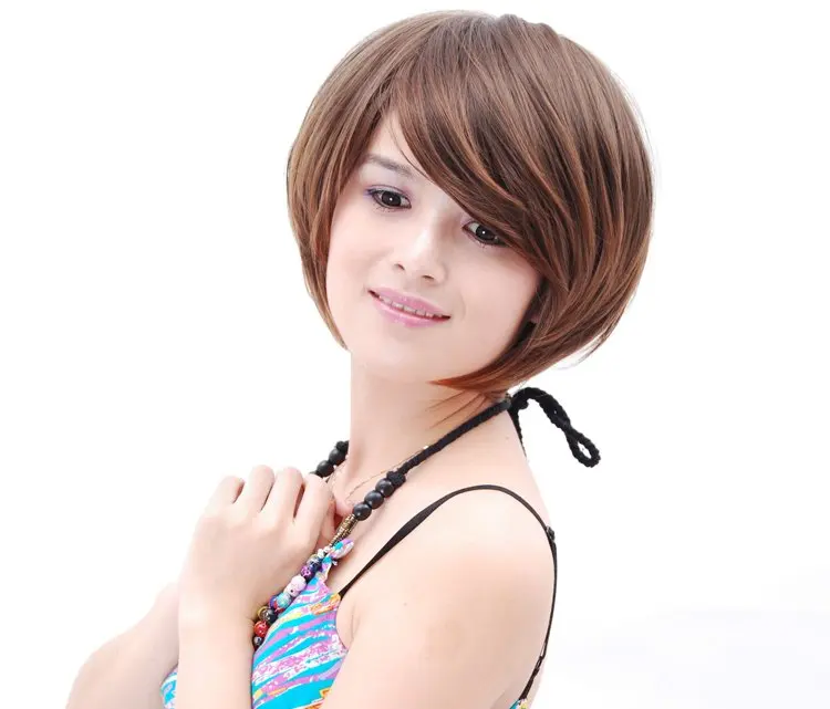 Mini Fashion Models Female Short Hair Fluffy Round Face Women Bobo