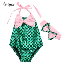 Hirigin бренд спандекс Дети Обувь для девочек Русалочка бикини Купальники для малышек ванный комплект купальник комплект От 2 до 7 лет