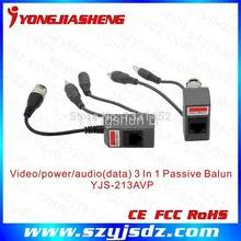 20Pairs Long distance CCTV UTP video balun with power and audio input