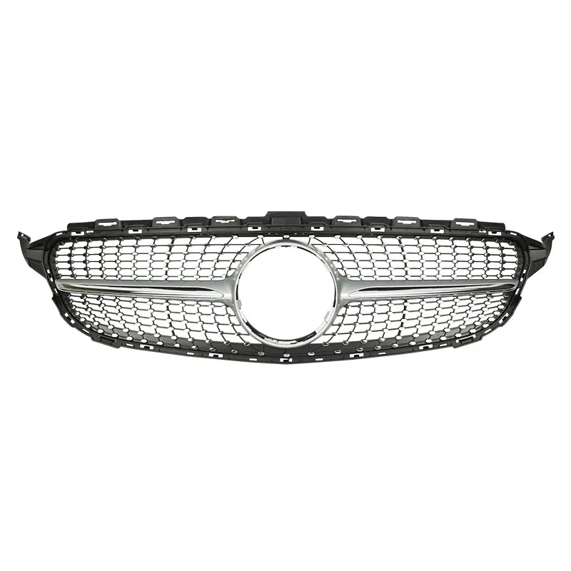 For Mercedes Benz C Class W205 Diamond Grille Auto Front Bumper Racing Grill Sports Model Only 2019 C180 C200 C220 C250 C43 | Автомобили и