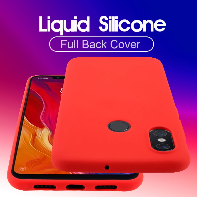 

Luxury Liquid Silicone Protective Shockproof Full Cover For Xiaomi Mix 2S Mix 3 Redmi Go Soft Silicon Candy Color Phone Case