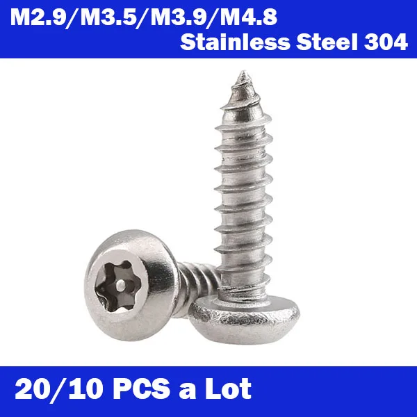 20/10 шт. M2.9/M3.5/M3.9/M4.8 Большая Плоская Круглая конструкция из нержавеющей стали 304