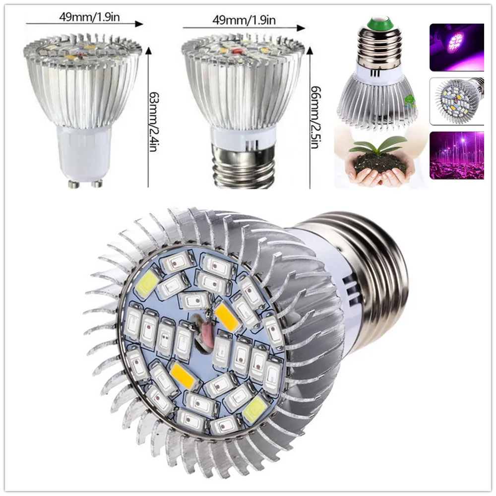 Buy 5X Full Spectrum LED Grow Light Lamp E27 GU10 E14