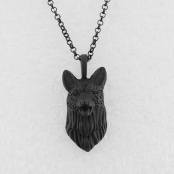 

Vintage Boho 3D German Shepherd Pendant Maxi Necklace Hippie Dog Lover Necklaces For Men Jewelry Bijoux Femme Best Friend Gift