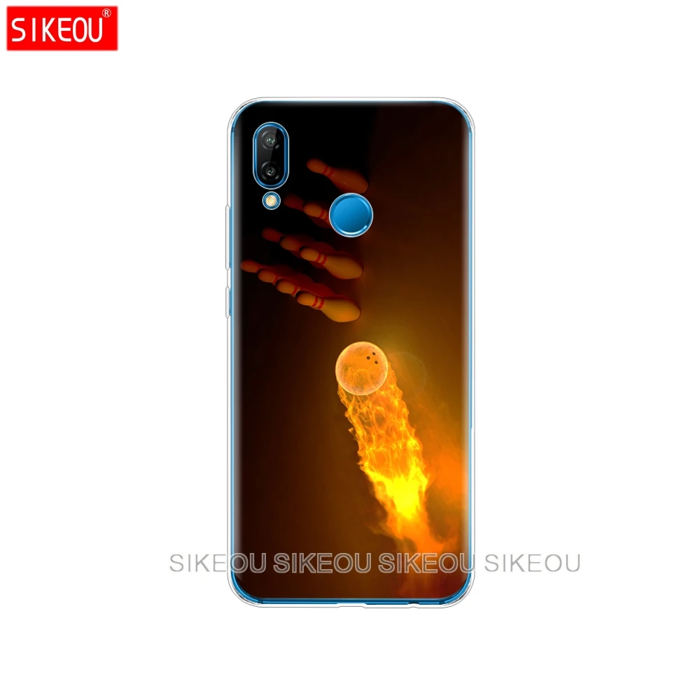 Силиконовый чехол для телефона Huawei P20 P7 P8 P9 P10 Lite Plus Pro 2017 p smart 2018 шарик боулинга