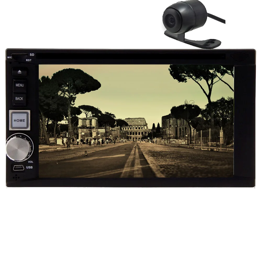 Cheap SD MP4 2 din Auto Accessory EQ Radio Autoradio GPS Stereo Map Car DVD Player FM AM Steering Wheel Video Touchscreen 2