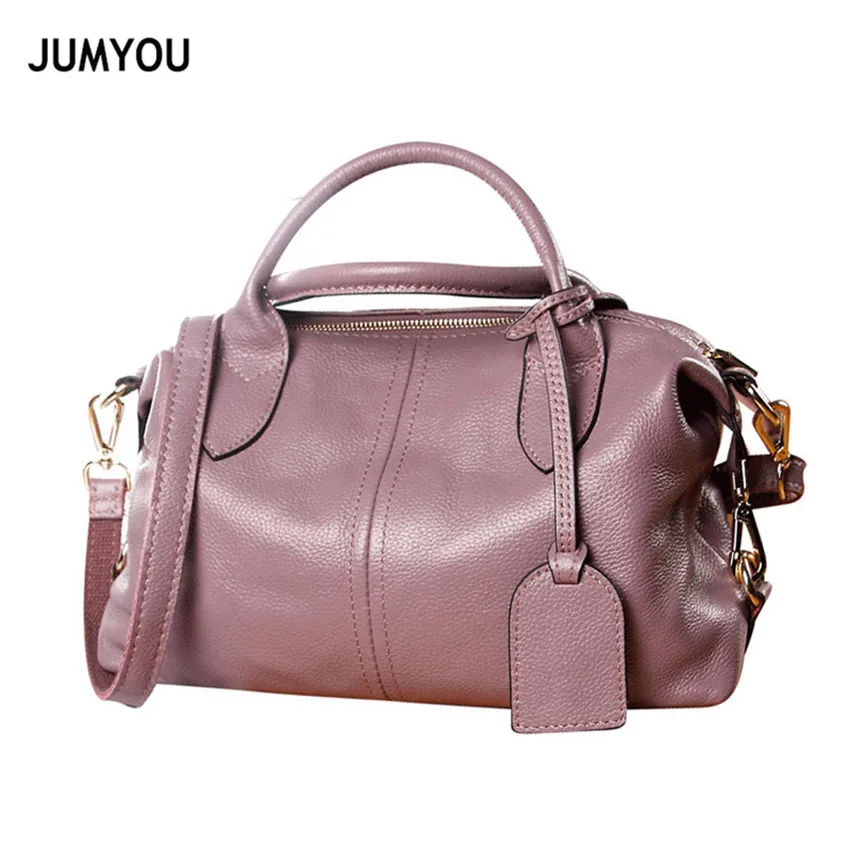 

Genuine Leather Handbags For Women Fashion Simple Soft Boston Large Handbags For Female Real Leather Cross body Bags For Ladies