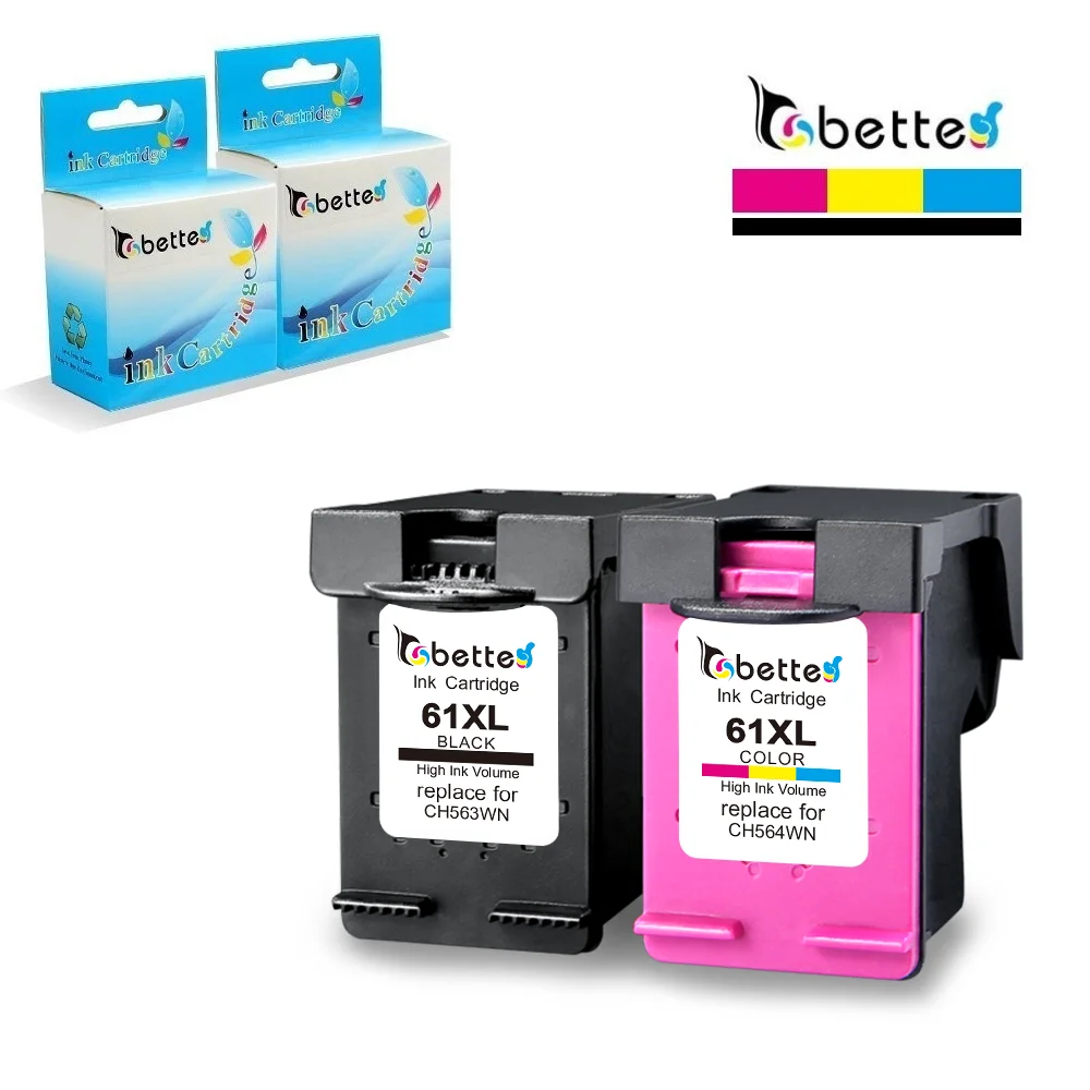 BETTE Ink Cartridges Replacement for HP 61 61XL hp61 DeskJet 1000 1010 2000 2050 2510 2512 3000