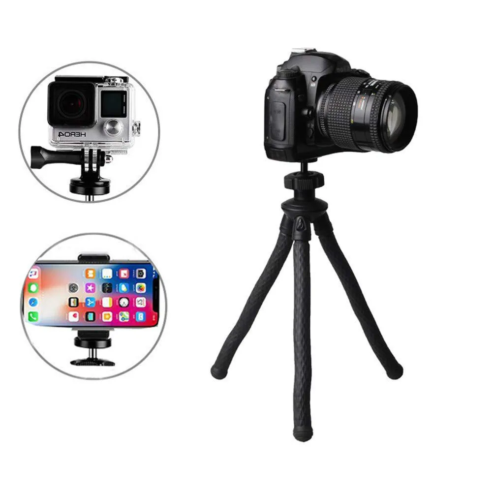 

Wrumava 12 inch UFO Flexible Octopus Camera Tripod with Ballhead Bundle Phone Video Gear Mini Tripod for GoPro iPhone X